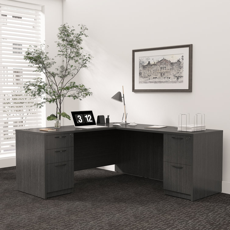 Wade Logan® Ashmin L-shape Executive Office Desk Set(four-piece